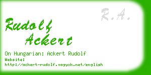 rudolf ackert business card